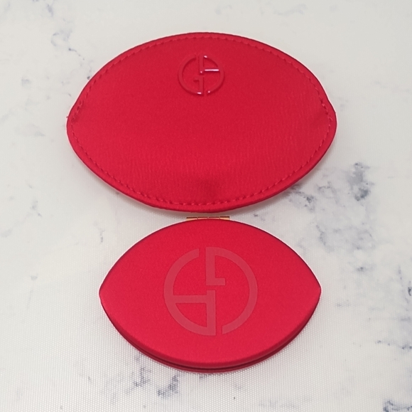 Giorgio Armani Beauty Red Mirror Compact with Case